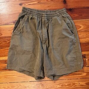 Tres Bien Olive Cotton Shorts Men's 46 Made in Poland Italian Fabric 6" Inseam